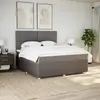 vidaXL Sommier à lattes de lit avec matelas Taupe 180x200 cm Tissu