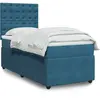 vidaXL Sommier à lattes de lit avec matelas bleu 100x200 cm