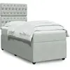 vidaXL Sommier à lattes de lit et matelas Gris clair 90x200 cm Velours
