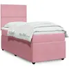vidaXL Sommier à lattes de lit avec matelas Rose 100x200 cm Velours