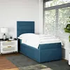 vidaXL Sommier à lattes de lit avec matelas bleu 90x190 cm velours