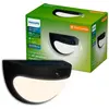 Applique solaire à LED Philips Swyn, noire, avec capteur, IP44