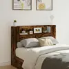 vidaXL Cabinet de Tête de Lit avec LED Chêne fumé Bois d'ingénierie