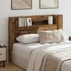 vidaXL Cabinet de Tête de Lit avec LED Bois ancien Bois d'ingénierie