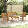 vidaXL Ensemble de Mobilier 3 pcs Naturel Bois d'Acacia Massif