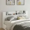 vidaXL Tête de lit blanc 200 x 16,5 x 103,5 cm Bois composite