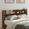 vidaXL Tête de lit Chêne fumé 180 x 16,5 x 103,5 cm Bois composite