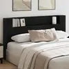 vidaXL Tête de lit Chêne noir 180 x 17 x 104,5 cm Bois d'ingénierie