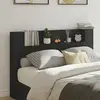 vidaXL Tête de lit noire 160 x 16,5 x 103,5 cm Bois composite