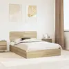 vidaXL Lit de rangement chêne Sonoma 140 x 190 cm Bois composite