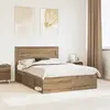 vidaXL Cadre de lit avec tête de lit artisanale en chêne 140 x 190 cm