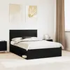 vidaXL Cadre de lit noir 140 x 190 cm Pin massif