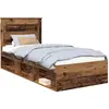 vidaXL Cadre de lit en vieux bois 90 x 190 cm Pin massif