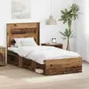 vidaXL Cadre de lit en vieux bois 100 x 200 cm Pin massif