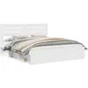 vidaXL Cadre de lit avec tête de lit Blanc 180 x 200 cm Pin massif