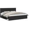 vidaXL Cadre de lit noir 200 x 200 cm Pin massif