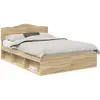 vidaXL Cadre de lit Sonoma 140 x 190 cm Pin massif