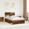 vidaXL Cadre de lit en vieux bois 120 x 190 cm Pin massif