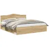 vidaXL Cadre de lit Sonoma 200 x 200 cm Pin massif