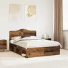 vidaXL Cadre de lit en vieux bois 140 x 190 cm Pin massif