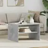 vidaXL Table basse Gris béton 60 x 50 x 40 cm Bois d'ingénierie