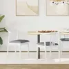 vidaXL Chaise de salle à manger 2 pcs Blanc et Gris