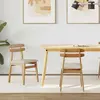vidaXL Chaise de salle à manger 2 pcs Naturel et clair Bois Massif