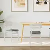 vidaXL Chaise de salle à manger 2 pcs Blanc et Gris