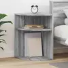 vidaXL Table d'appoint Gris Sonoma 39,7 x 39,7 x 60 cm