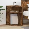 vidaXL Table d'appoint Chêne fumé 39,7 x 39,7 x 60 cm