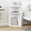 vidaXL Table d'appoint Blanc 29,6 x 29,6 x 60 cm Bois d'ingénierie