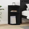 vidaXL Table d'appoint Noir 29,6 x 29,6 x 60 cm Bois d'ingénierie