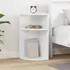 vidaXL Table d'appoint Blanc brillant 29,6 x 29,6 x 60 cm