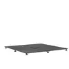 vidaXL Pied de parasol gris foncé 100 x 100 x 4 cm Acier
