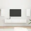 vidaXL Ensemble meuble TV 3 pcs Blanc brillant Bois d'ingénierie