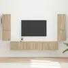 vidaXL Ensemble meuble TV 4 pcs Chêne Sonoma Bois d'ingénierie
