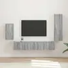vidaXL Ensemble meuble TV 3 pcs Gris Sonoma Bois d'ingénierie