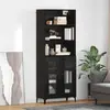 vidaXL vidaXL Buffet Montage mural 2 pcs Chêne noir Bois d'ingénierie