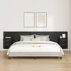 vidaXL Tête de lit avec armoire 3 pcs Chêne noir Bois d'ingénierie