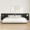 vidaXL Tête de lit avec armoire noir aspect chêne 337 x 32,5 x 80 cm