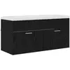 vidaXL vidaXL Cabinet de salle de bain Chêne noir 100 x 38,5 x 46 cm