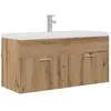 vidaXL Armoire de salle de bain Chêne artisanal 100 x 38,5 x 46 cm