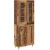 vidaXL Haut Armoire 2 pcs Bois ancien Bois d'ingénierie