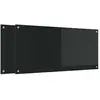 vidaXL Protection de cuisine 2 pcs Noir 110 x 50 cm verre trempé