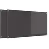 vidaXL Protection de cuisine 2 pcs Gris foncé 110 x 60 cm verre trempé