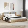vidaXL Cadre de lit avec tête de lit en chêne Artisan 180 x 200 cm