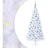 vidaXL Sapin de Noël artificiel blanc 210 cm PVC et acier