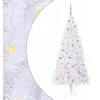 vidaXL Sapin de Noël artificiel blanc 180 cm PVC et acier