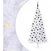 vidaXL Sapin de Noël artificiel blanc 210 cm PVC et acier