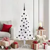 vidaXL Sapin de Noël artificiel blanc 150 cm PVC et acier